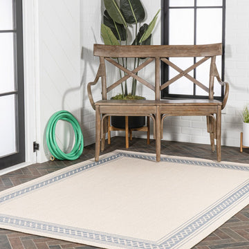 Lucia Classic Diamond Border Indoor/outdoor Area Rug